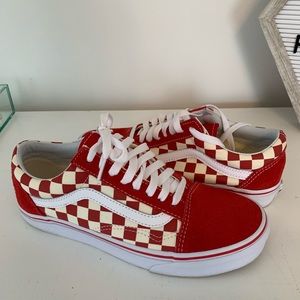 Red Checkered Vans